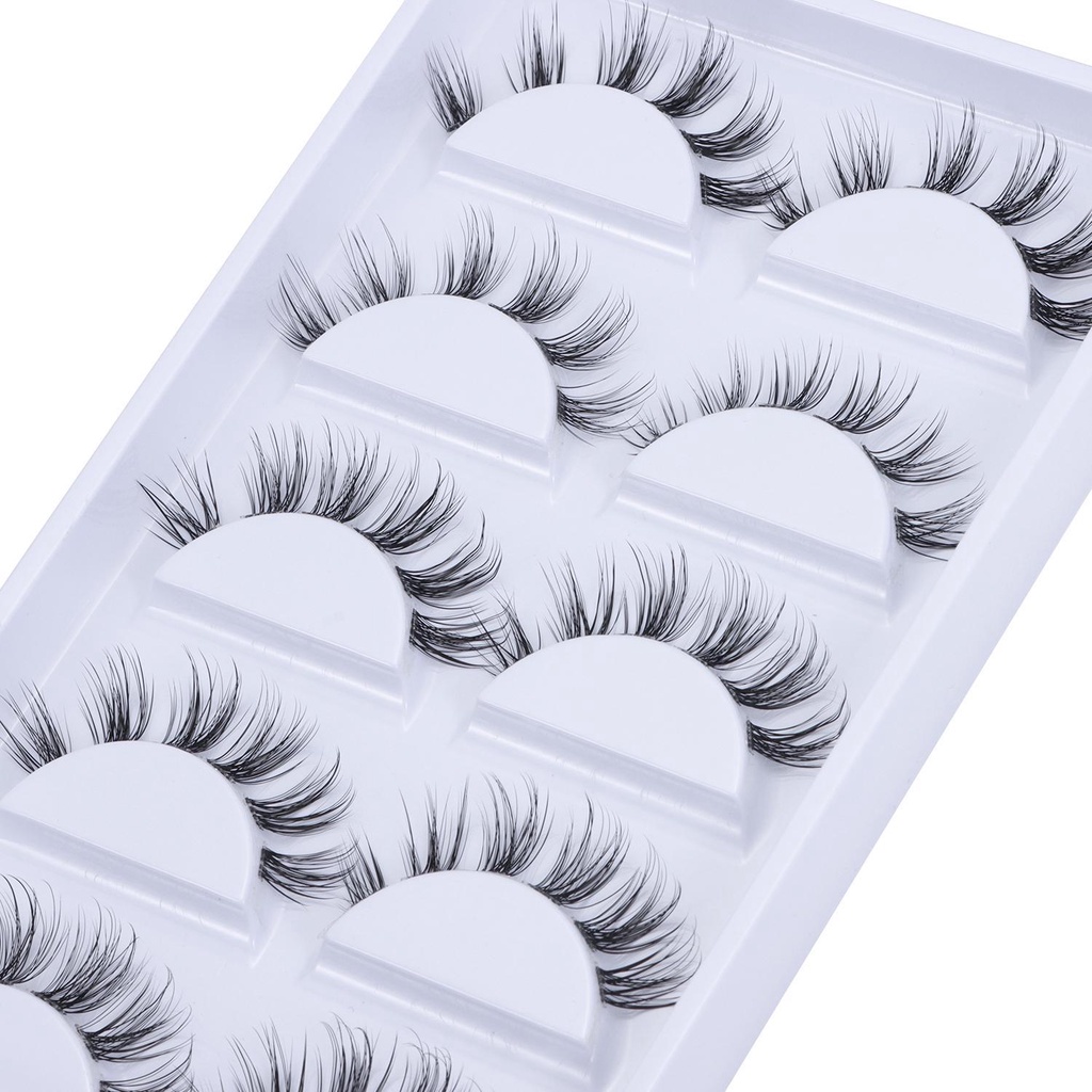 EUCA Hộp 60 Cụm Lông Mi Giả Nối Dài Tiện Lợi