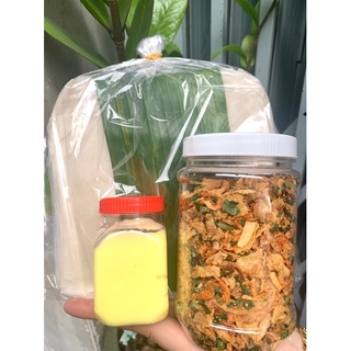 Combo bánh tráng phơi sương 500gr muối tép hành phi bơ