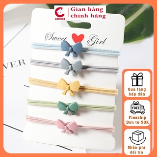 Dây buộc tóc hình nơ nhỏ xinh nhiều màu DC34