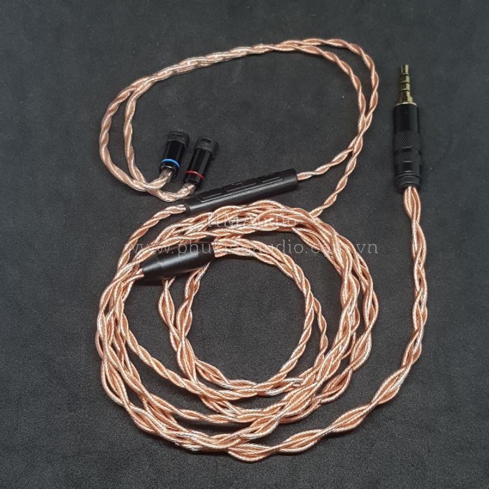 Dây tai nghe đồng OFC 1.2mm tết 4 - Sennheiser IE80/ IE80s