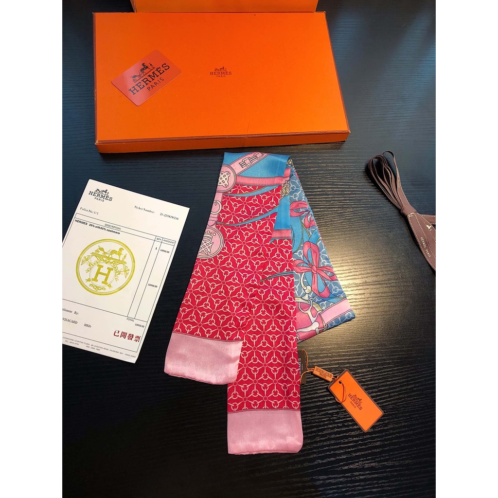 Khăn Choàng Cổ / Băng Đô Vải Lụa Màu Cam Thời Trang Cho Nữ