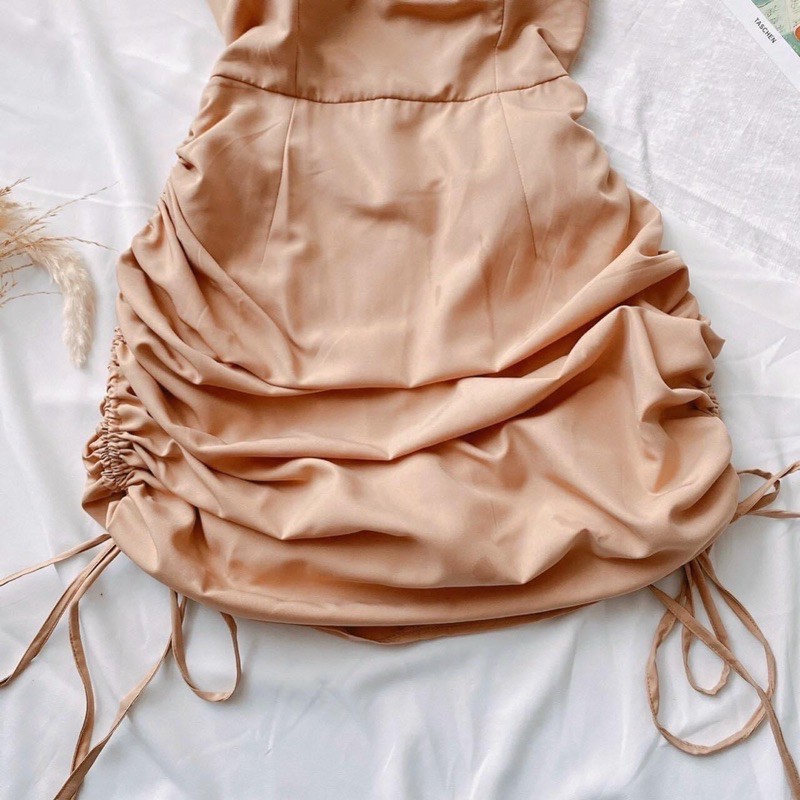 Đầm Bidy 2 Dây Nude Rút Hông Freesize Đi Biển Đi Du Lịch Đi Bar [Rẻ Vô Địch] [Ảnh Thật]