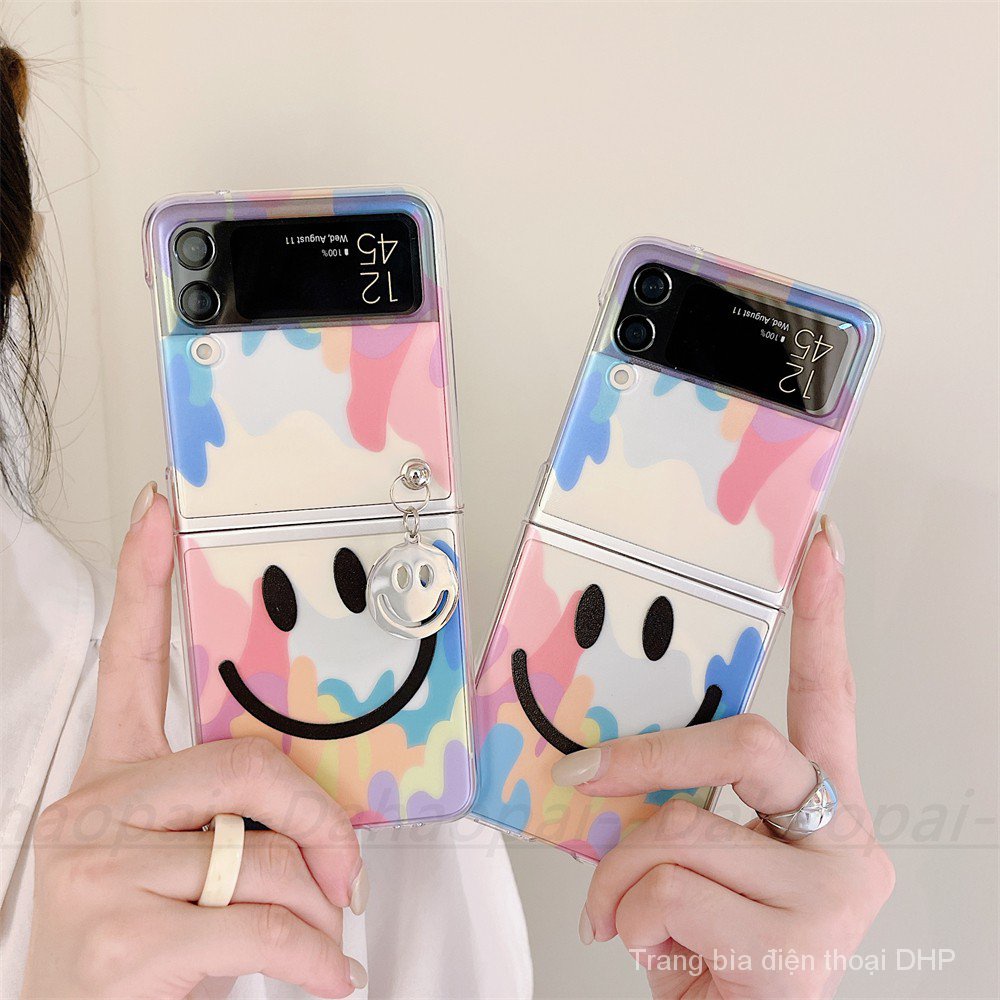 Ốp điện thoại nắp lật chống vỡ họa tiết rằn ri cho Samsung Galaxy Zflip3 zflip2 Z Flip 3 2 1 nắp lật23