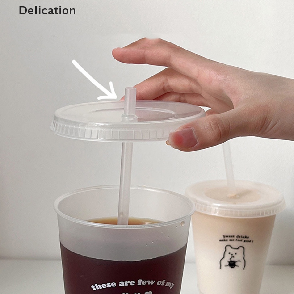 Bình nước cho nước ép cà phê trà sữa cốc lạnh bằng nhựa kawaii có nắp đậy tốt