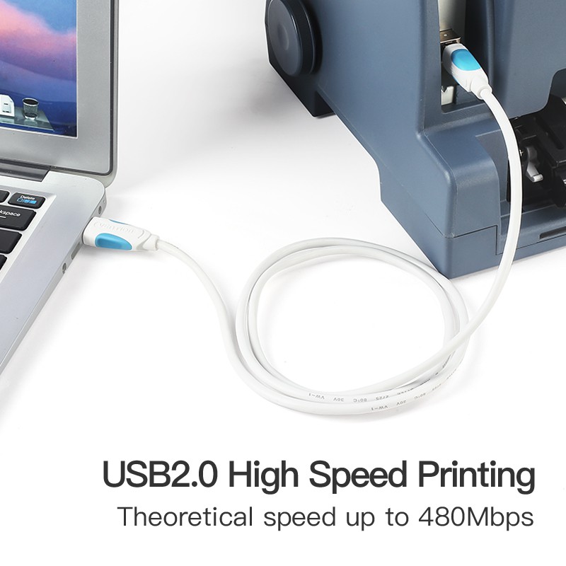 Cáp USB 2.0 Vention truyền dữ liệu tốc độ cao dùng cho máy in