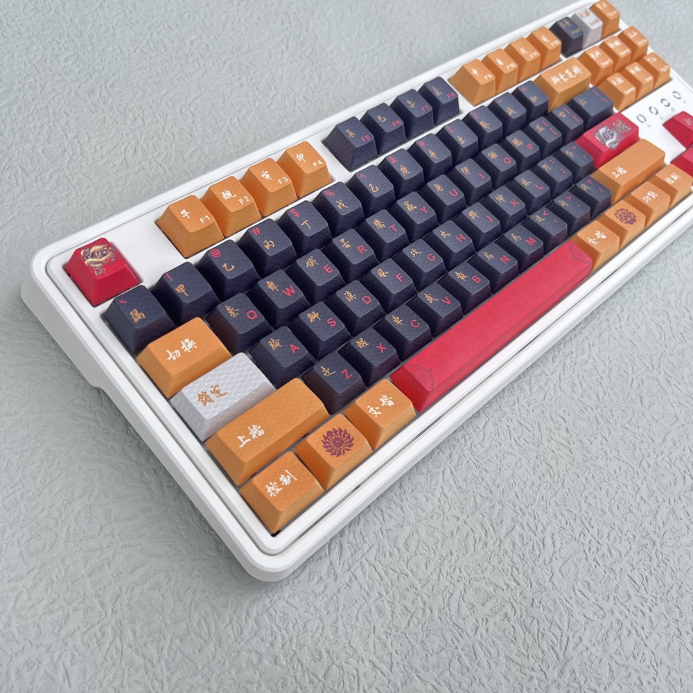 Lion Dance Keycaps Cherry Profile phong cách Trung Quốc Anime PBT DYE SUB Bàn phím cơ Keycap