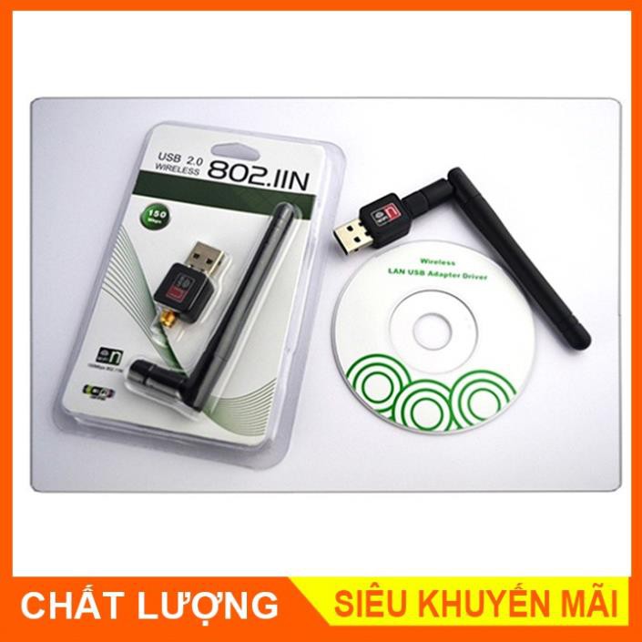 USB wireless 802.11n - Thiết Bị Thu Sóng Wifi Cho Máy Tính Để Bàn