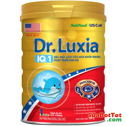 [Mã 267FMCGSALE giảm 8% đơn 500K] Sữa bột Dr. Luxia IQ 1 NutiFood lon 900g