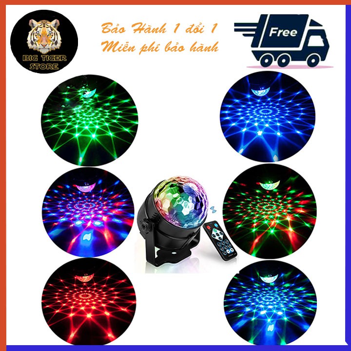 Đèn LED karaoke sân khấu mini gia đình chớp 7 màu hiệu ứng nhấp nháy xoay theo nhạc  - Thanhyengh777