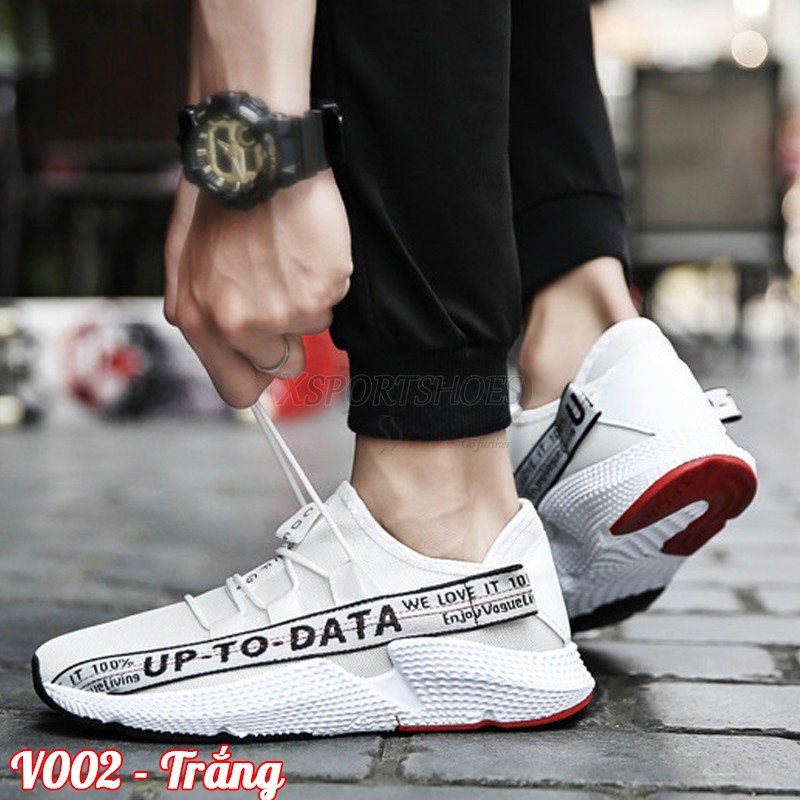 Giày nam đẹp  - Giày sneaker off white V002 màu trắng, trắng đỏ, trắng vàng