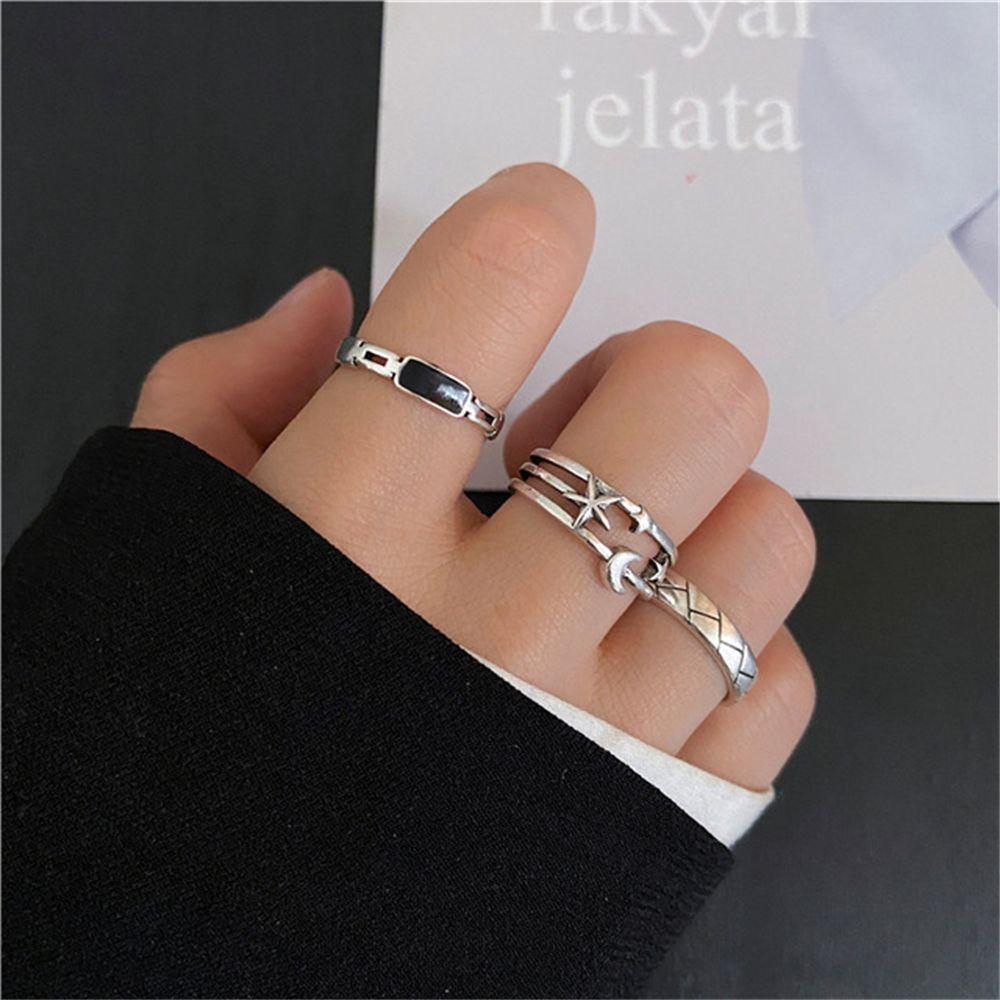 MELODG Set Nhẫn Đeo Giữa Ngón Tay Theo Phong Cách Du Mục