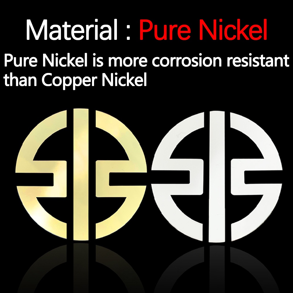 KAWASAKI Logo Sticker Nickel nguyên chất Chống ăn mòn Dán xe máy Decal trang trí chống thấm