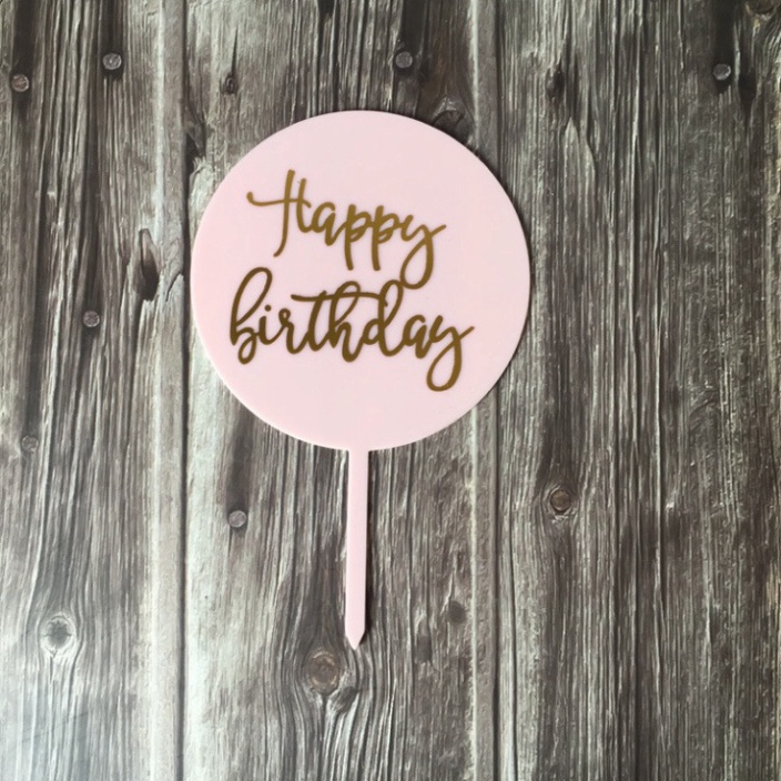 thẻ cắm bánh sinh nhật [FREESHIP❤️] Combo 10 chiếc meka đặc tròn trang trí bánh