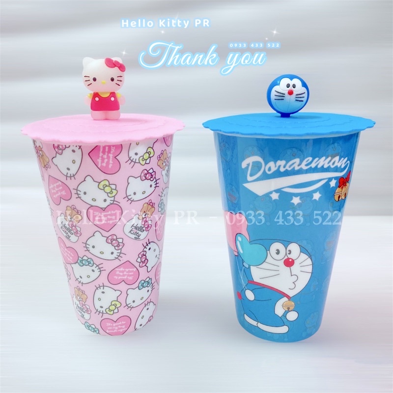 Nắp đậy ly Hello Kitty - Doremon Doraemon