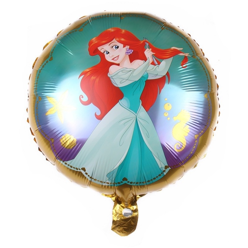 Bong Bóng Tròn 18 Inch In Hình Công Chúa Disney Xinh Xắn Trang Trí Tiệc Sinh Nhật Cho Bé