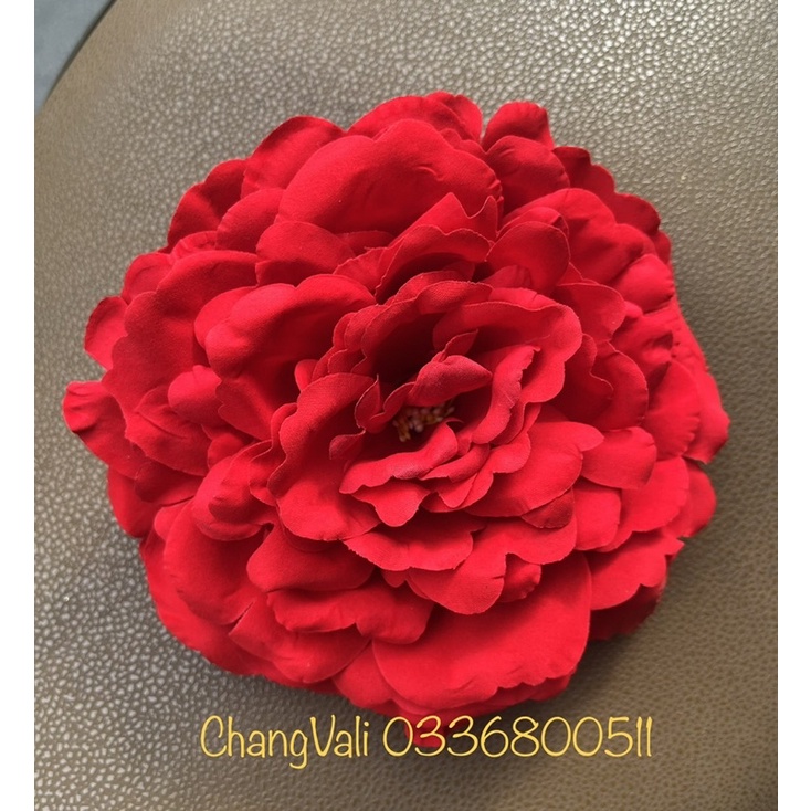 Đầu bông hoa trà MẪU ĐƠN ĐẠI đường kính 16cm,làm oản,trang trí