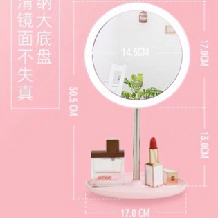 [Hàng Loại 1] Gương soi để bàn tích điện đổi màu cao cấp, gương trang điểm để bàn có đèn đổi được màu -Bảo Hành 12 Tháng