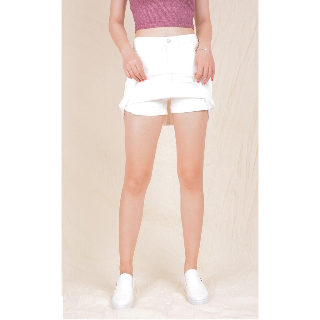 Chân váy jean nữ có quần bên trong đẹp lưng cao cạp cao đen trắng rách gấu tua rua hàng hiệu cao cấp mã 406 VANIZEN | BigBuy360 - bigbuy360.vn