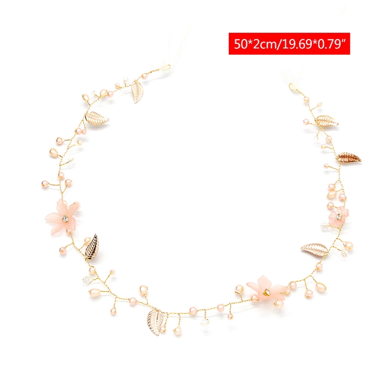 Vòng hoa đội đầu cô dâu đính hạt ngọc trai xinh xắn