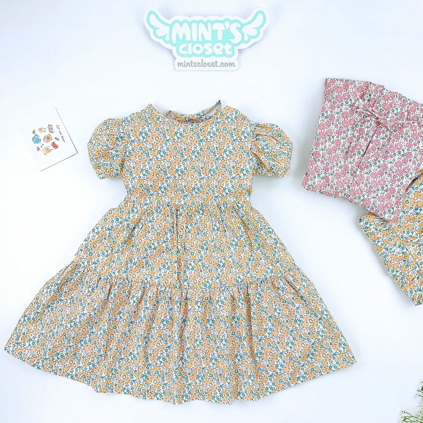 Váy Bé Gái Tay Phồng Tùng Phồng Cho Bé Gái Size Từ 2 - 4 Tuổi MINTSCLOSET Mint's Closet - V565 - GV0062