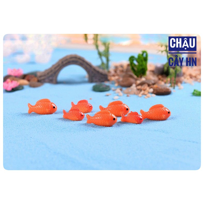 Tiểu cảnh mini - Đàn cá Koy làm phụ kiện trang trí terrarium, sen đá, xương rồng, nhà mô hình, charm slime