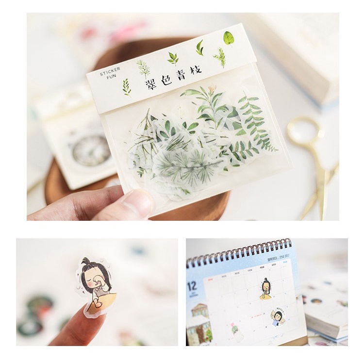 Enjoymore Set 32 Miếng Dán Nghệ Thuật Nhiều Chủ Đề Trang Trí Bullet Journal Scrapbook Nhật Ký Planner