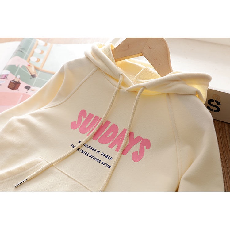 Áo hoodie dáng rộng phong cách Hàn Quốc cho bé gái