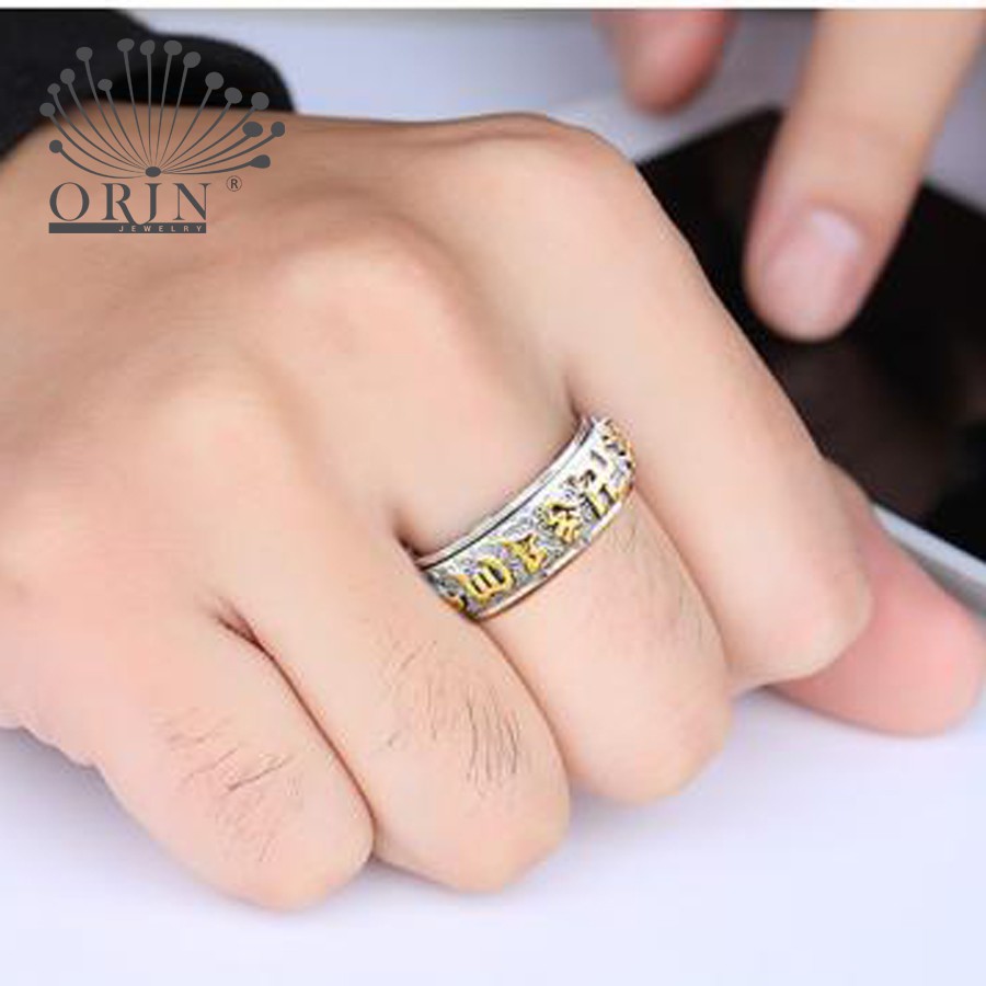 Nhẫn Úm Ma Ni Bát Ni Hồng Cao Cấp - Sang Trọng-Xoay 360 Độ NA65