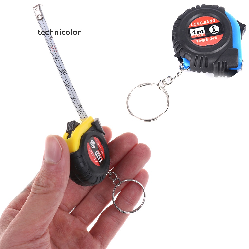Thước Dây Mini 1m Kèm Móc Khóa Nhựa Có Thể Thu Gọn Tiện Dụng