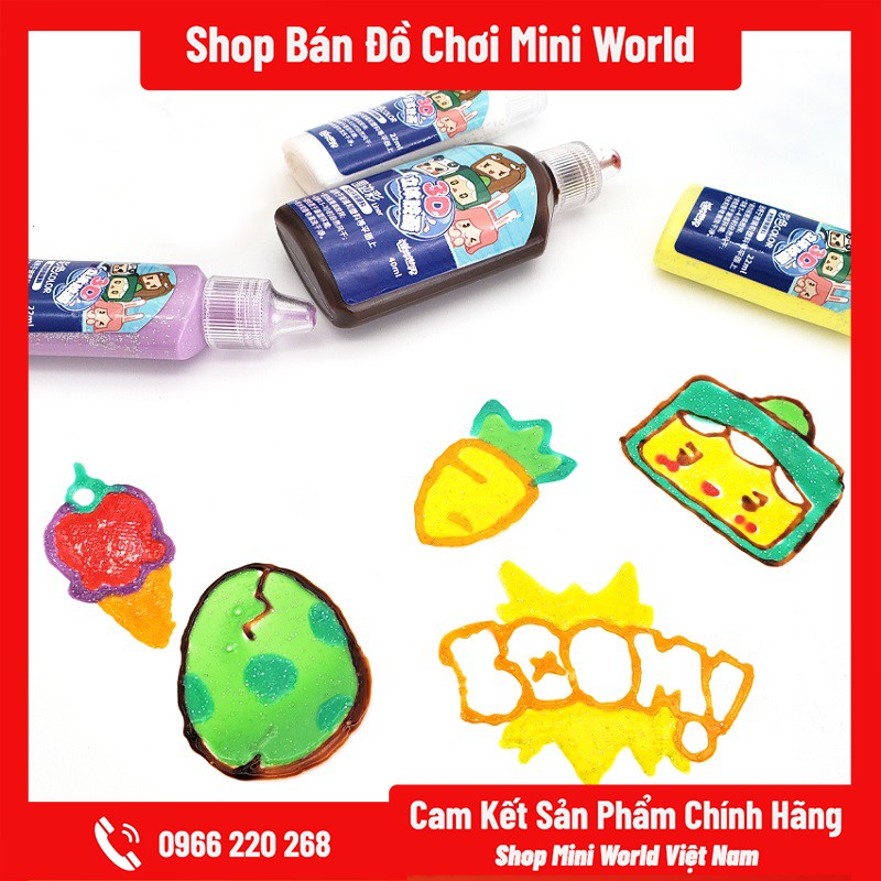 Đồ Chơi Mini World Diy Bút Sơn Keo Vẽ Tranh Nổi 3D