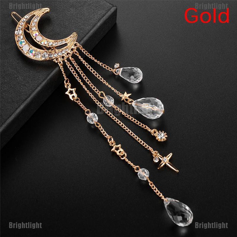 Kẹp TóC HìNh MặT Trăng ĐíNh Kim Cương Giả ThờI Trang Cho Nữ