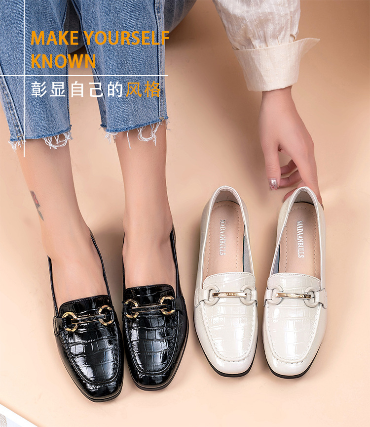 Lớp Đầu Tiên Của Da Bò Thời Trang Giày Nữ2021Mùa Xuân Mới Của Phụ Nữ Hàn Quốc Giày Da Nữ Thời Trang Giản Dị Giày | BigBuy360 - bigbuy360.vn