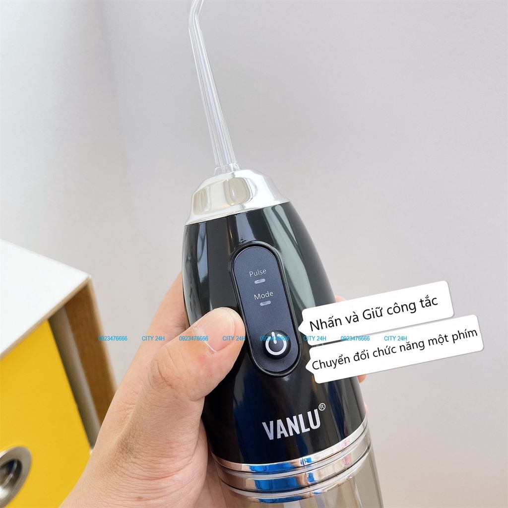 Máy Tăm Nước, Tăm Nước Cầm Tay Vanlu Cao Cấp Chuyên Vệ Sinh Bảo Vệ Răng Miệng - Kamy