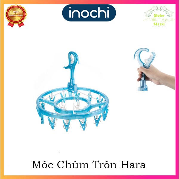 Móc Chùm Tròn Phơi Tất,  Quần Áo, Tã Lót Em Trẻ Em Nhựa Cao Cấp Nhật Bản Hara INOCHI