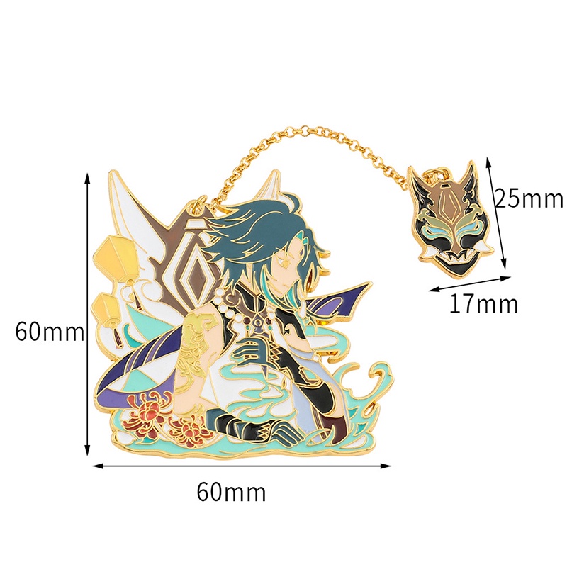Ghim Cài Áo Bằng Kim Loại Hình Game Genshin Impact Zhongli Xiao Keqing
