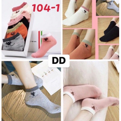 🧦 Combo 10 đôi Tất Cổ Ngắn Lố 10 Đôi Cực Xinh, Hàng Xuất Hàn