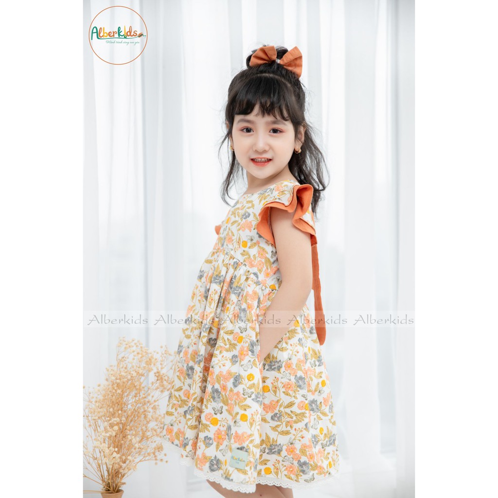 Váy cho bé gái ALBER KIDS sát nách Elisa dress họa tiết hoa to Cho Bé Gái 1-10 Tuổi [V07]