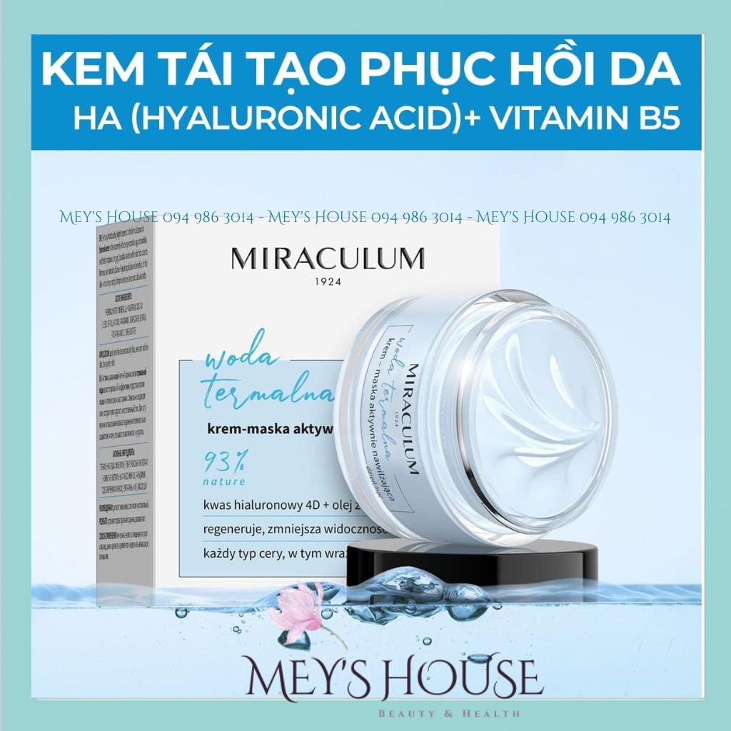 Kem Dưỡng Trắng Da, Kem Dưỡng Ẩm Miraculum Thermal Water Active Phục Hồi Tái Tạo Da 30ml