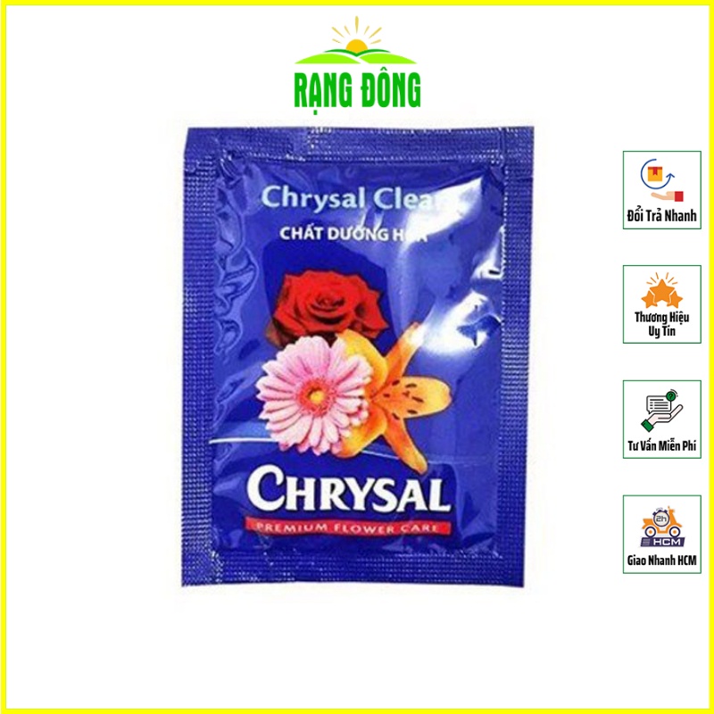 Dưỡng Hoa Lâu Tàn Chrysal - Giúp Hoa Cắm Bình Tươi Lâu Hơn (gói 5 gram) - Hạt giống Rạng Đông