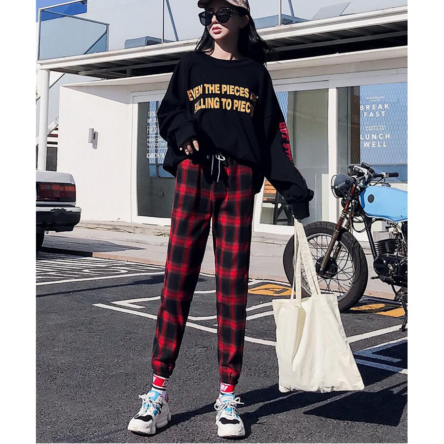 Quần dài kẻ sọc caro đơn giản dành cho nữ | BigBuy360 - bigbuy360.vn