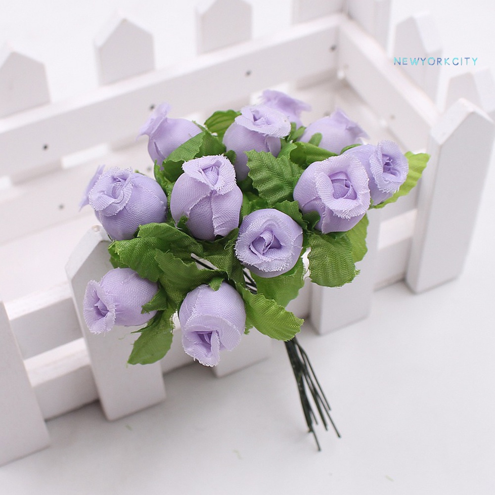 1 Bó Hoa Hồng Nhân Tạo 12 Bông Trang Trí Tiệc Cưới