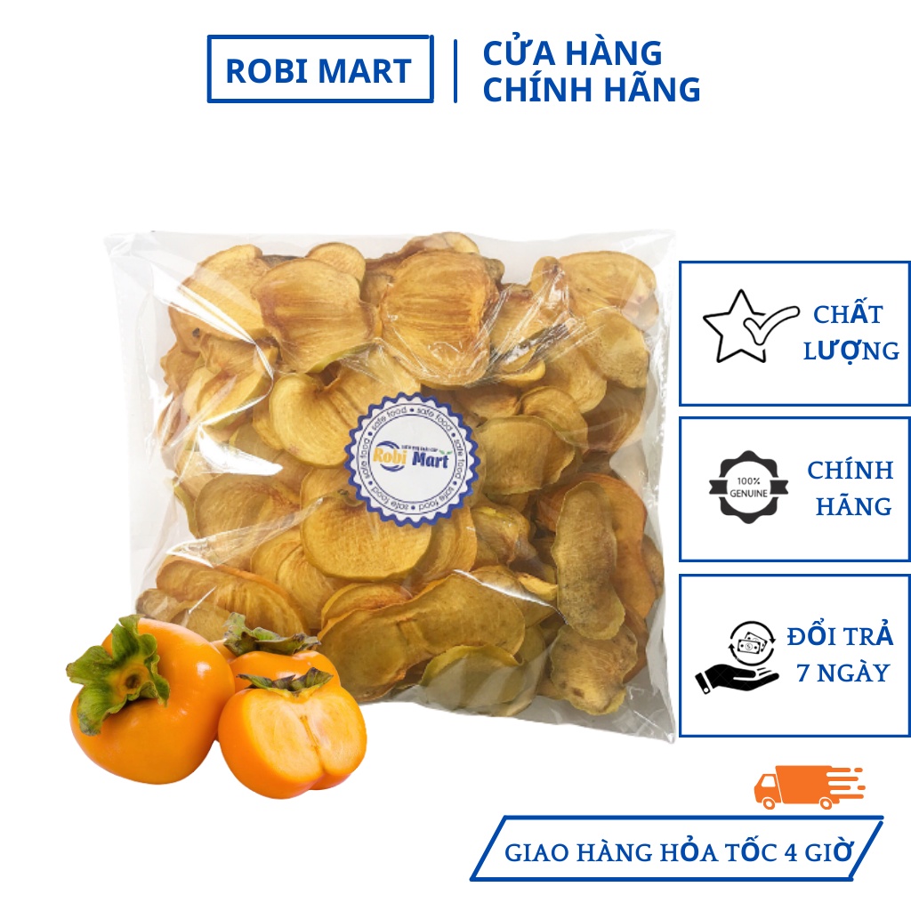 Hồng thái lát sấy lạnh Robi Mart gói 200g - Lát đẹp hàng chính hãng