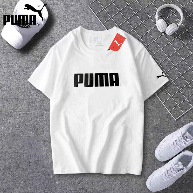 Áo Thun Thể Thao Puma Tay Ngắn Dáng Rộng Vải Cotton Thoáng Khí Thời Trang Mùa Hè Cho Nam Và Nữ