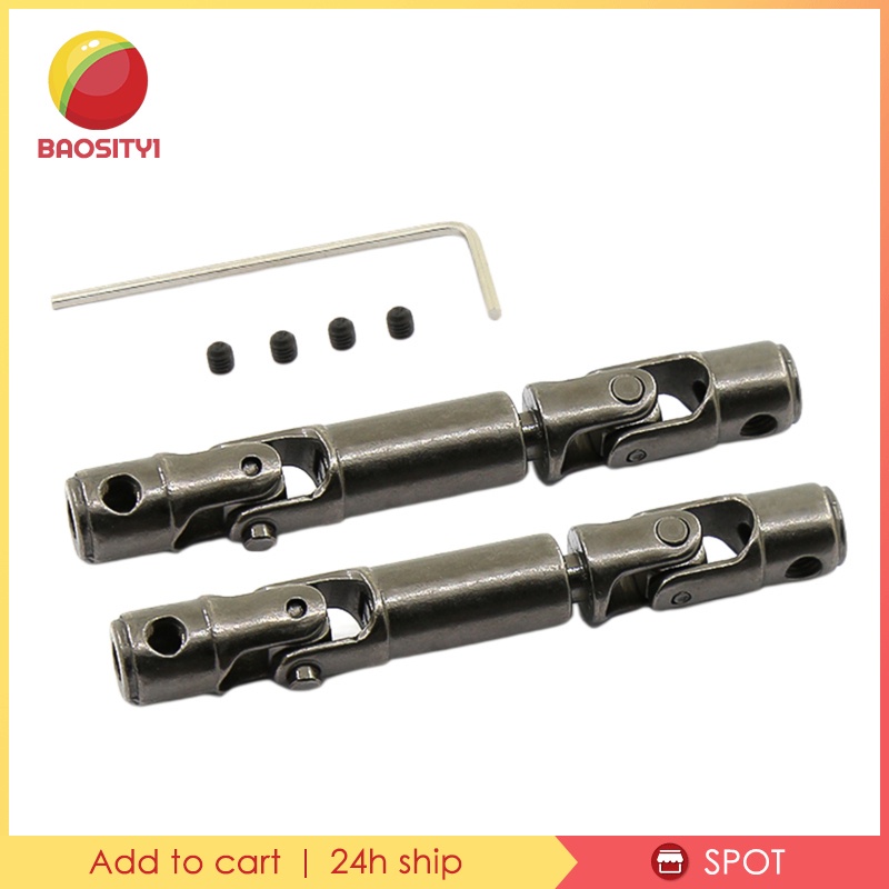 [Baosity1] Set 2 Trục Truyền Động Bằng Titan Cho Xe Tải Điều Khiển Từ Xa WPL D12 Tỉ Lệ 1 / 10