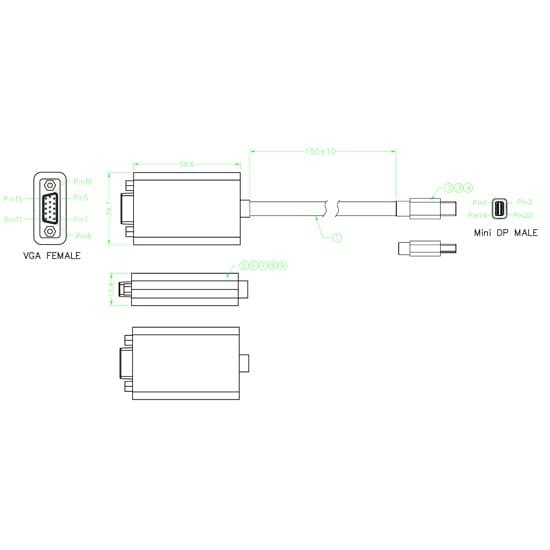 Đầu Chuyển Đổi Mini Display Port Sang Vga Female | BigBuy360 - bigbuy360.vn