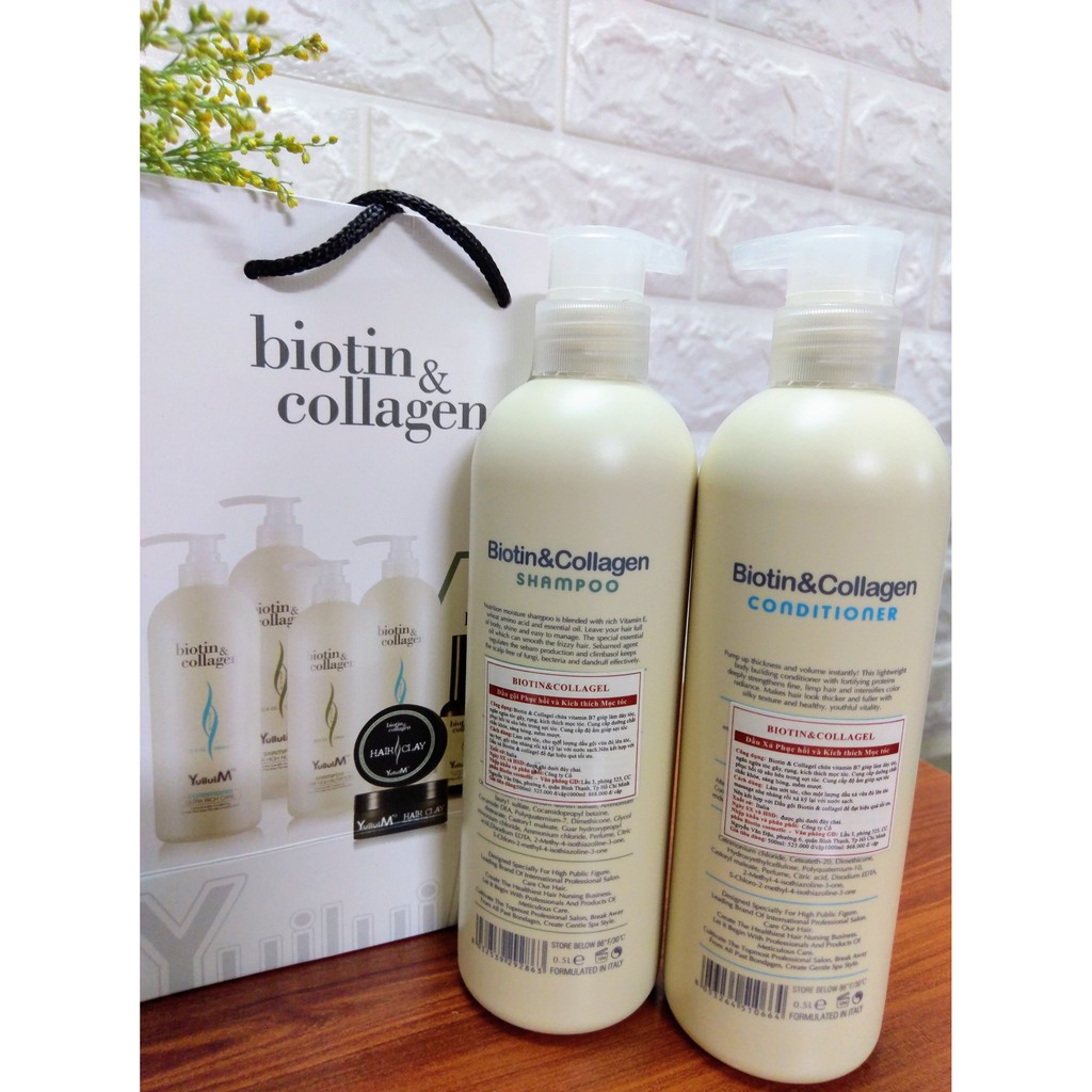 Dầu Gội - Xả Biotin & Collagen của Italia 500ml