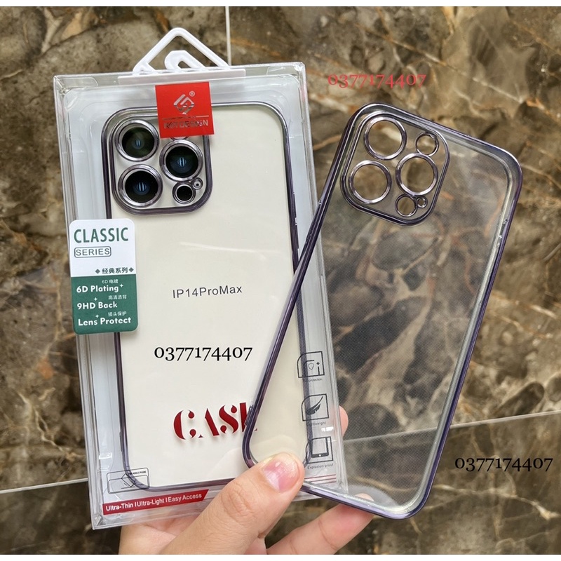 Ốp lưng KST trong dẻo viền màu cho iPhone 14 Pro Max, 14 Plus, 14 Pro, 14 full bảo vệ cụm camera siêu đẹp