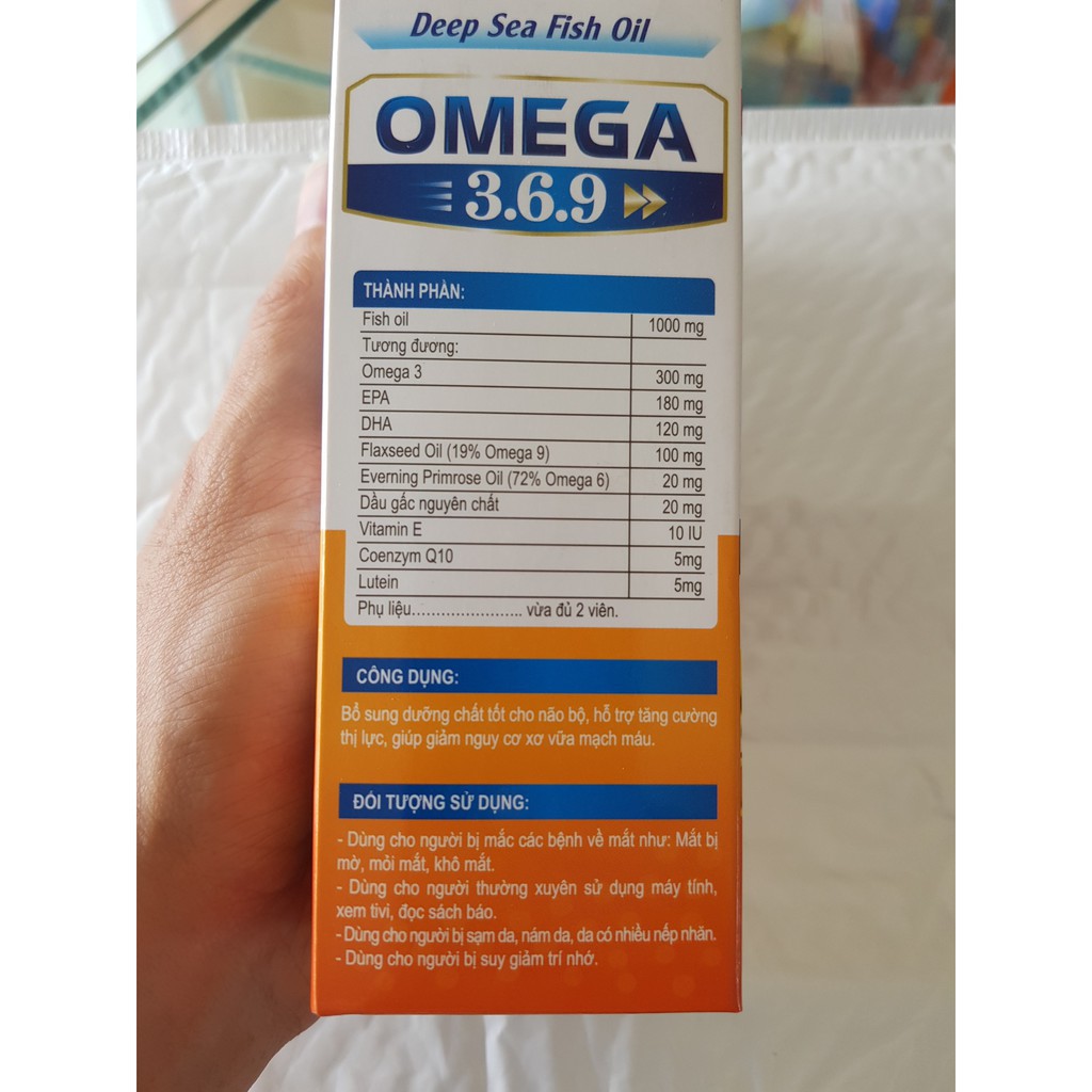 Omega 369 - Bổ sung dưỡng chất cho não bộ, tăng cường thị lực mắt, giảm xơ vữa động mạch
