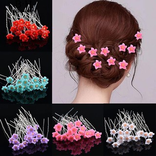 Bộ 10 cái kẹp tóc hình chữ U đính hoa cho nữ/cô dâu