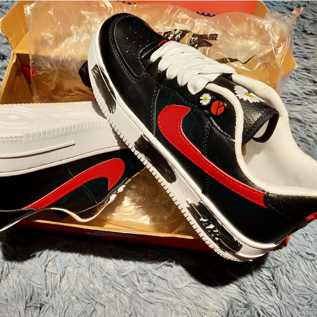 Giày 𝐍𝐈𝐊𝐄 air force 1 ❤️FREESHIP❤️ 𝐍𝐈𝐊𝐄 AF1 đen sơn đế hoa cúc Full size nam nữ + Full Box + Bill